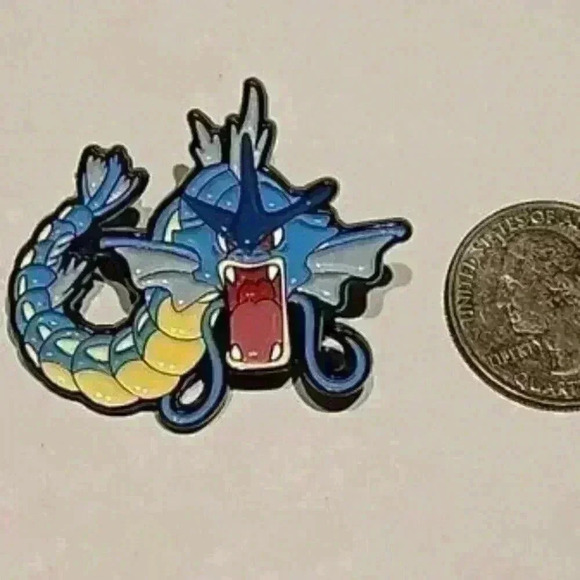 Just Evolved Gyarados: Fierce Pokémon Enamel Pin - Powerful Collectible - Picture 5 of 6